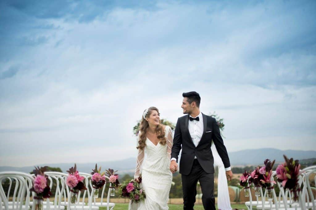 outdoor wedding at vines of yarra valley