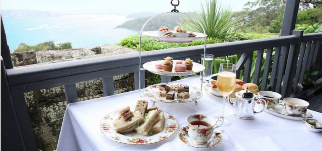 high tea with ocean views
