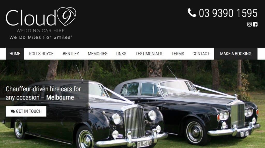 wedding Luxury Car hire Melbourne