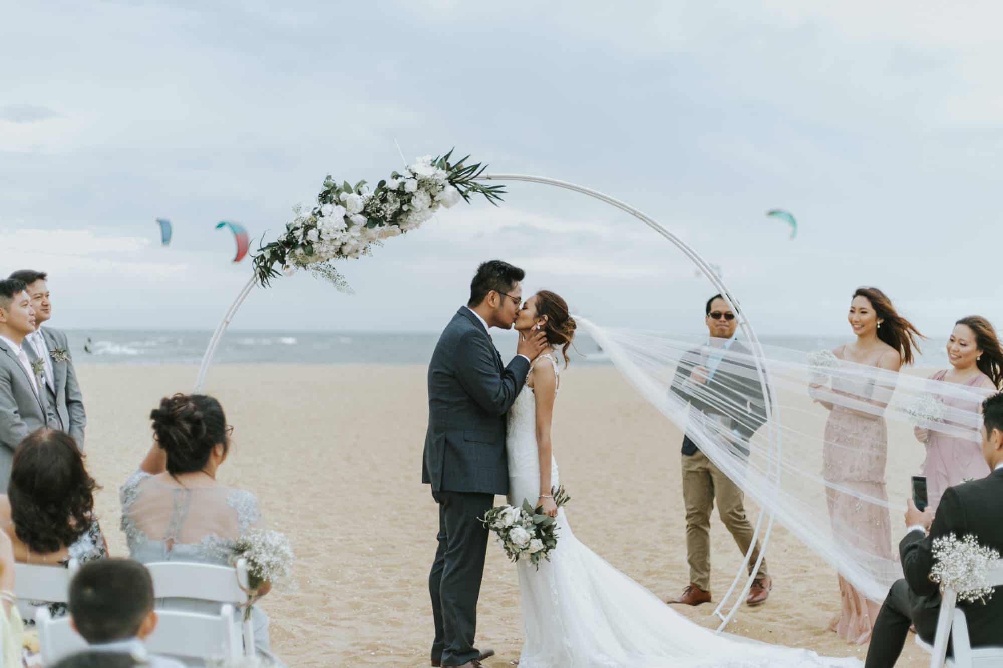 beach marriage reception