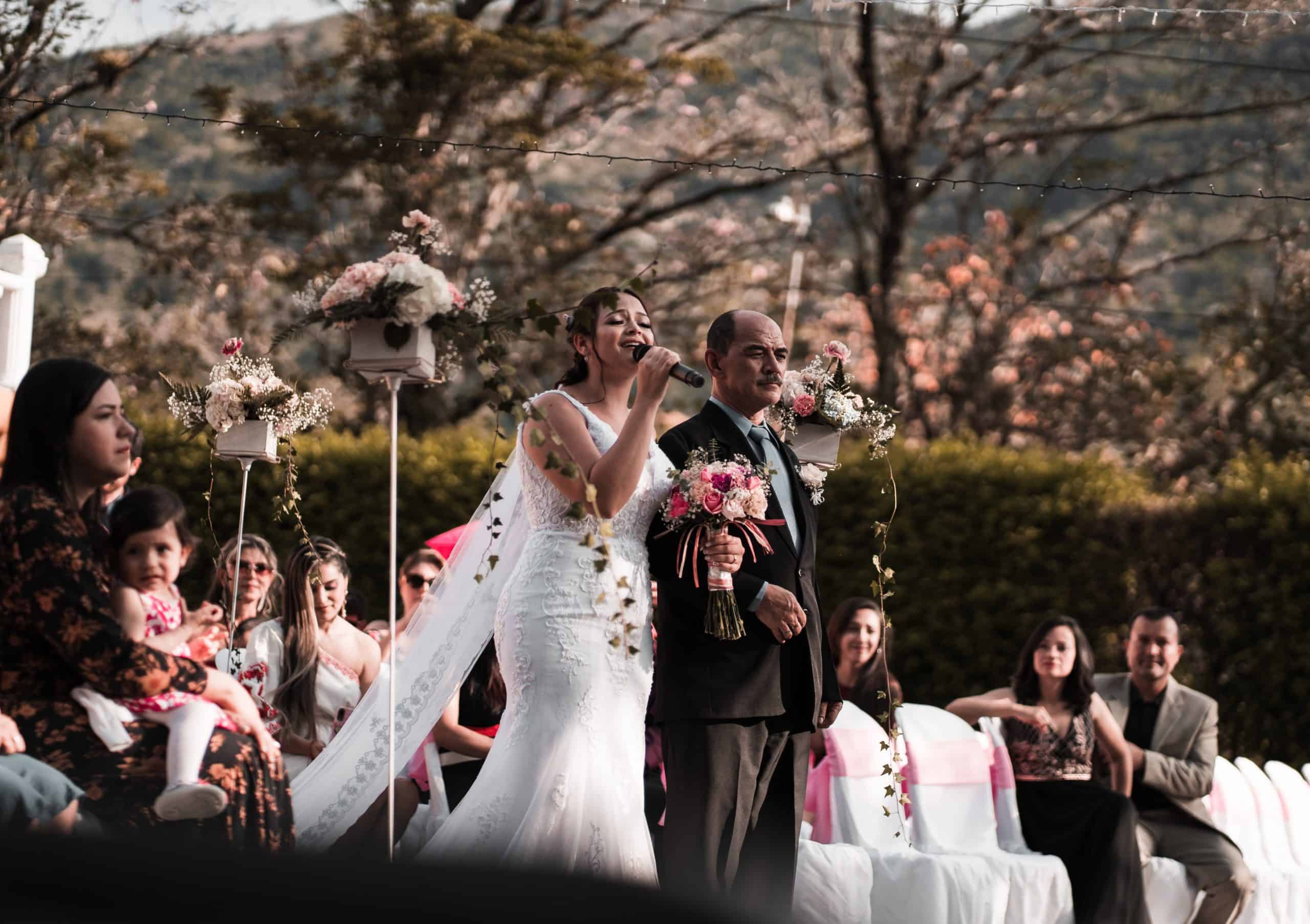 bride singing