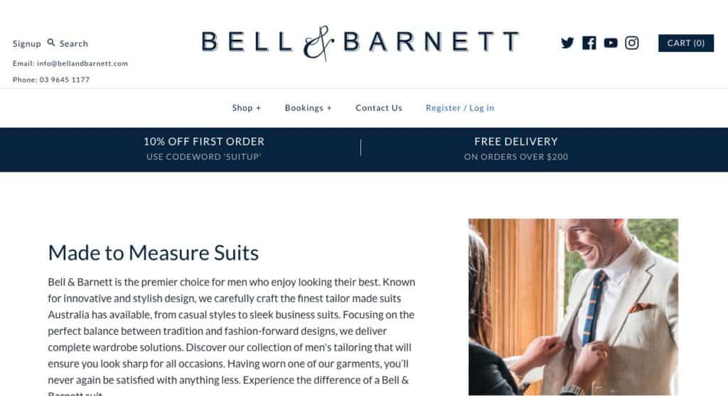 Bell & Barnett Suit Tailors Melbourne