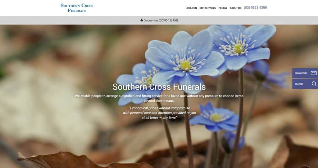 southern cross funerals