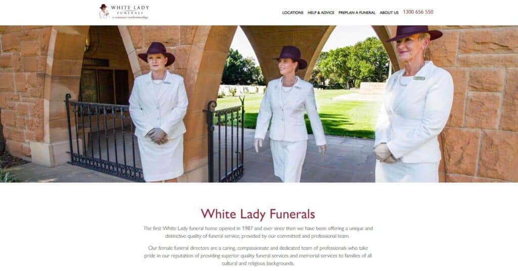 white lady funerals