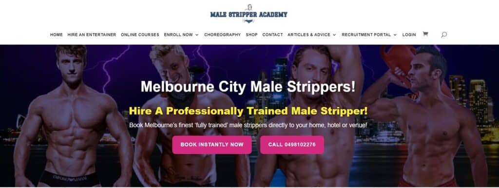 male stripper academy melbourne