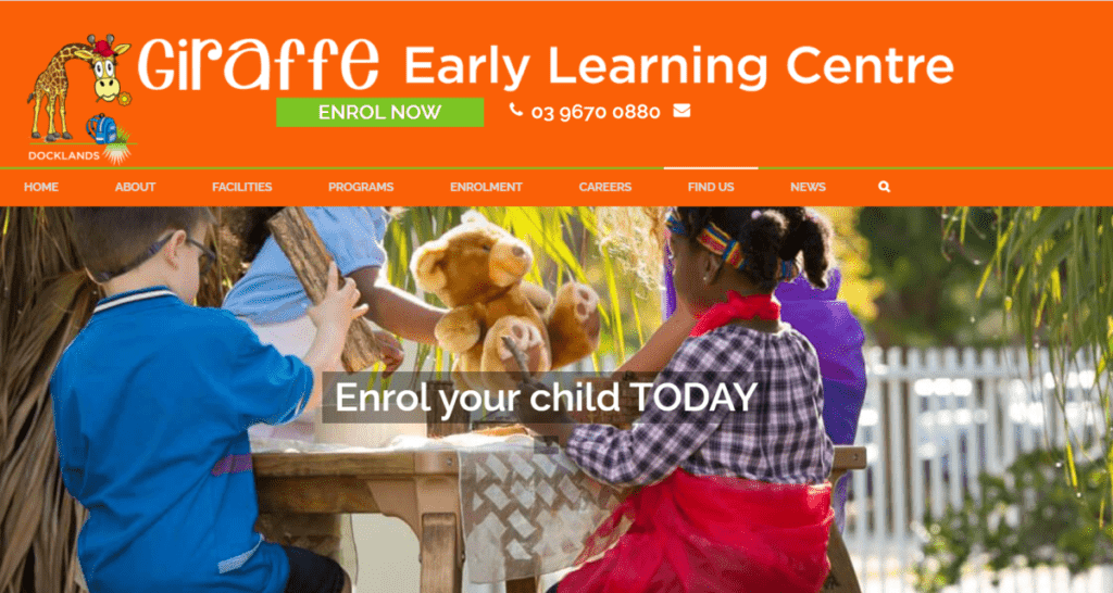 giraffe early learning centre – docklands melbourne
