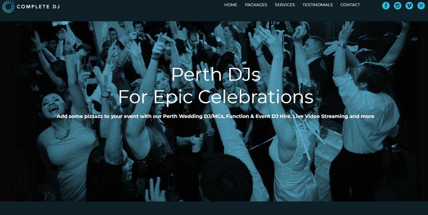 complete dj wedding singers and bands in perth