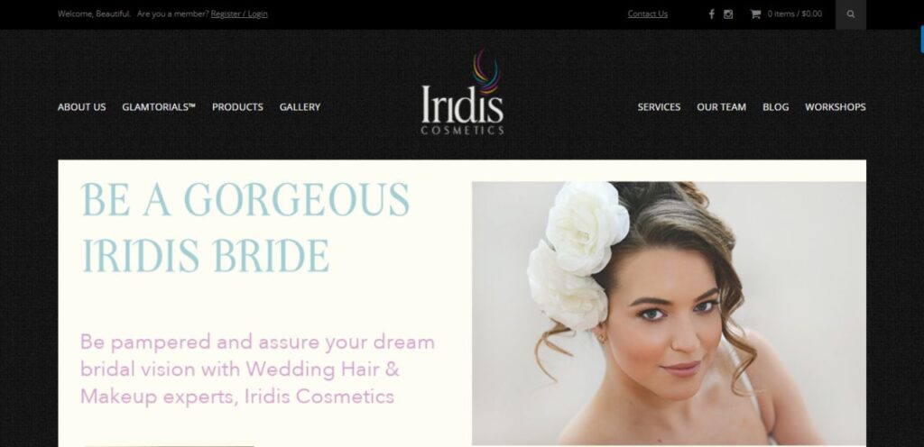 iridis cosmetics wedding & bridal beauty salon in melbourne