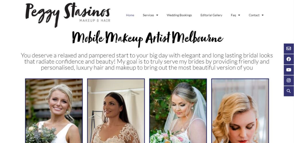 peggy stasinos makeup wedding & bridal beauty salon in melbourne