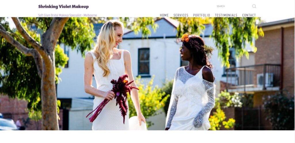 shrinking violet makeup wedding & bridal beauty salon in melbourne