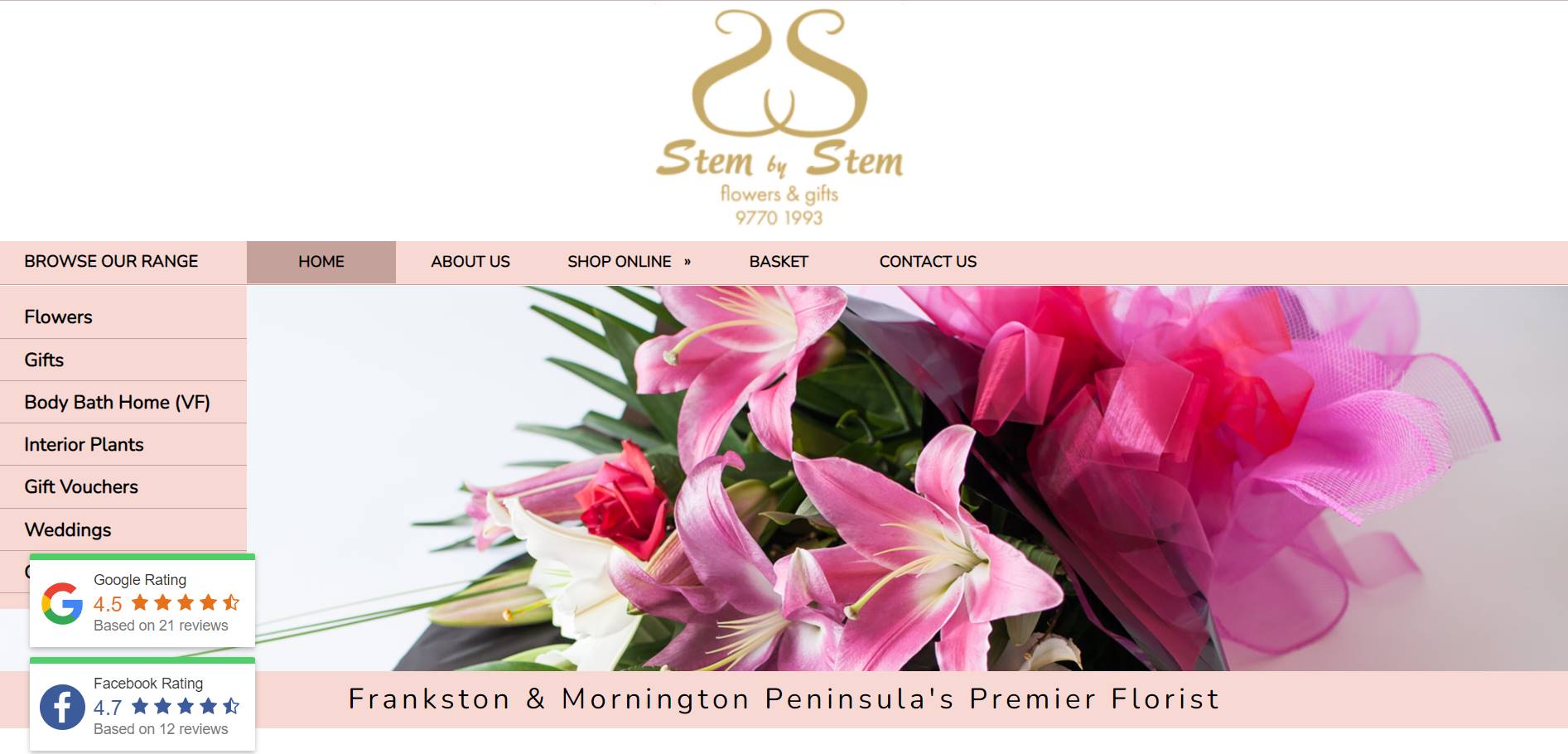 stem by stem flower shop mt. eliza