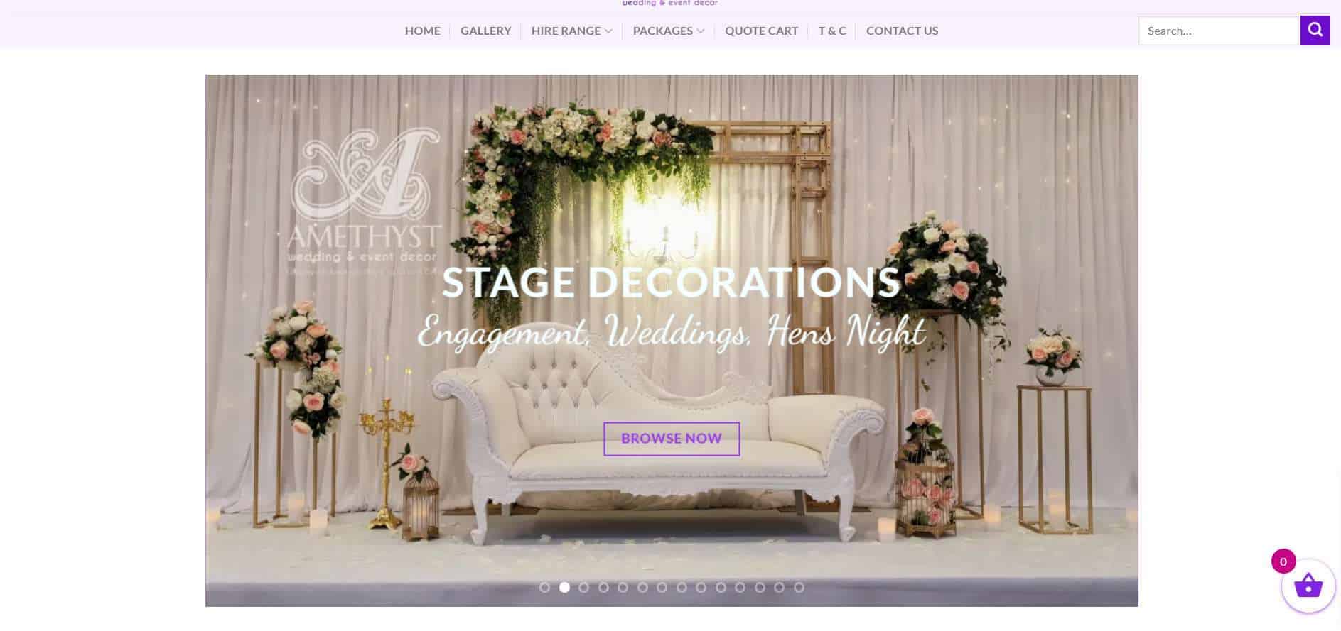 amethyst wedding & event decor